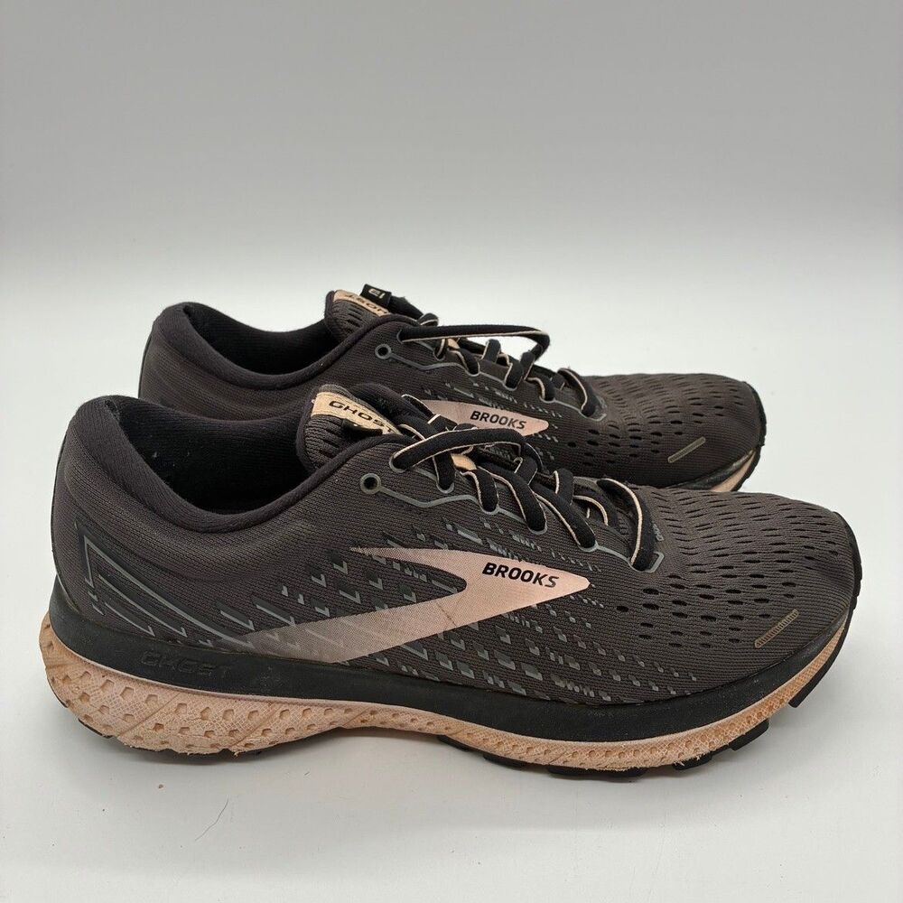 Brooks Ghost 13 Womens 7.5 Black Gray Running Shoes DNA Loft Pre Owned